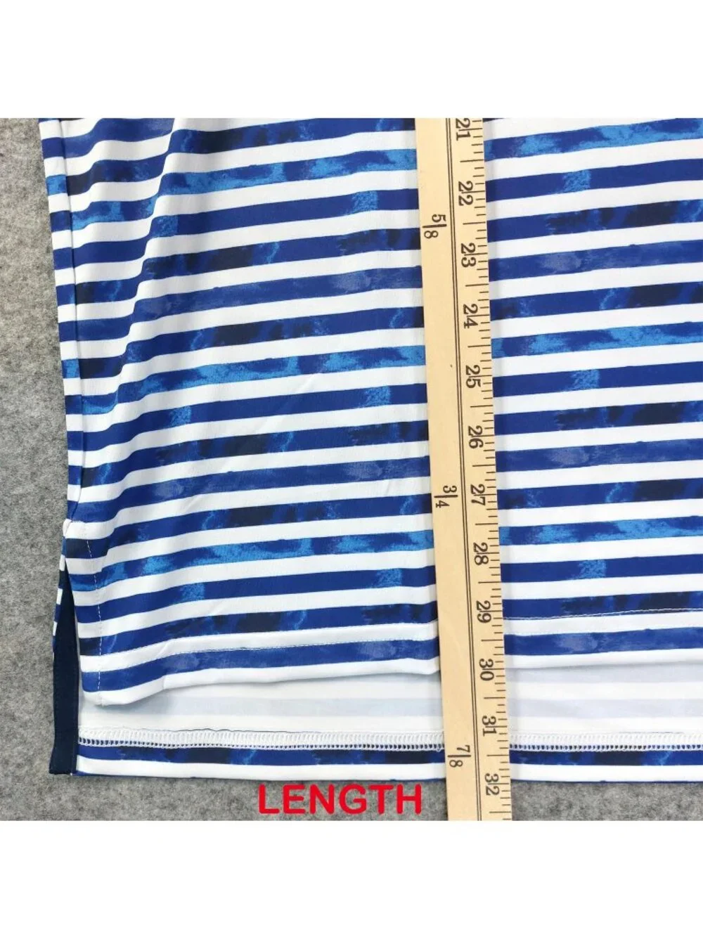 RLX Ralph Lauren Blue Striped Golf Polo Mens Large Performance Stretch